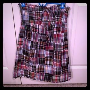 Flannel Strapless Dress